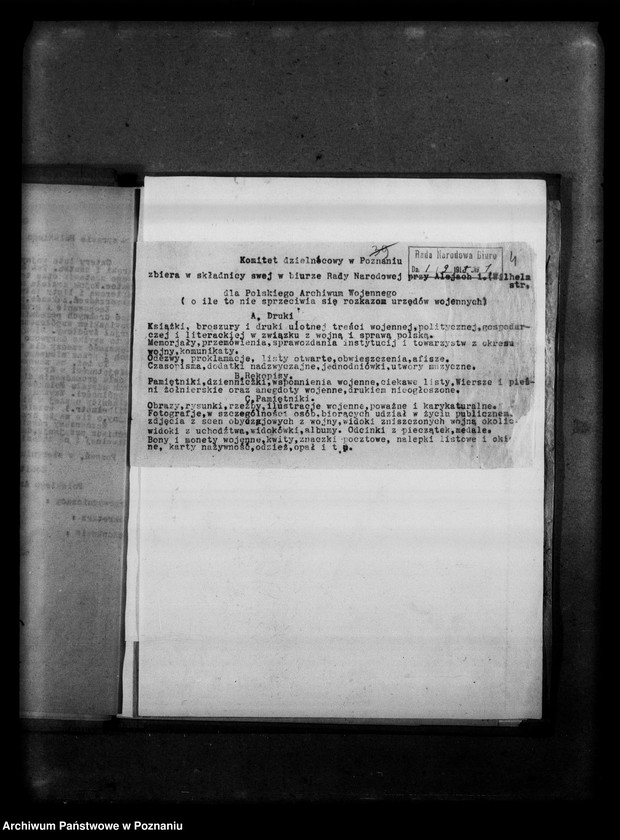 image.from.unit.number "Polskie Archiwum Wojenne- Delegatura w Poznaniu [korespondencja różna.]"
