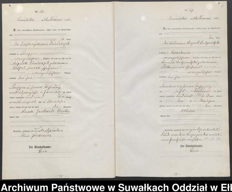 image.from.unit.number "Geburts-Haupt-Register des Königlichen Preussischen Standes-Amtes Kumilsko Kreis Johannisburg"