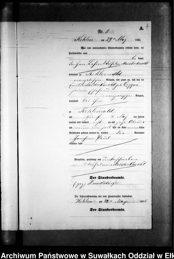 image.from.unit.number "Geburts-Neben-Register des Preussischen Standes-Amtes Kehlen Kreis Angerburg"