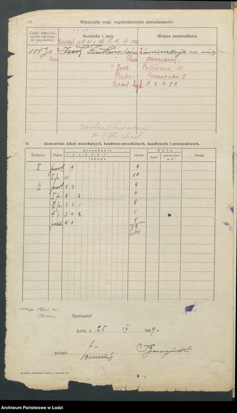 image.from.unit.number "Księga inwentarzowa nieruchomości m. Łodzi ul. Składowa"