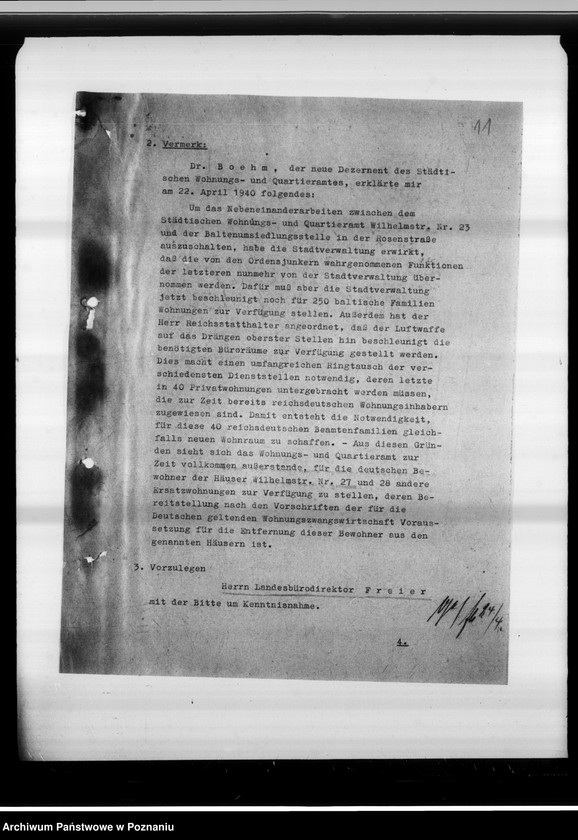 Obraz 15 z jednostki "Freimachung der Nebengebäude des Landeshauses."