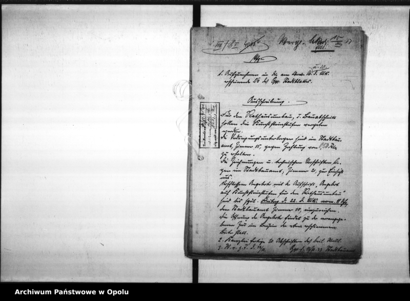 Obraz 6 z jednostki "Kunststeinstufen Erweiterungsbau des Rathauses B[an]d VIII"