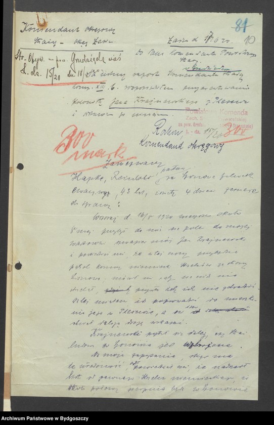 image.from.unit.number "[Raporty, sprawozdania, zaświadczenia, akta personalne Powiatowej Komendy Zachodniej Straży Obywatelskiej na powiat Grudziądz-Wieś]"