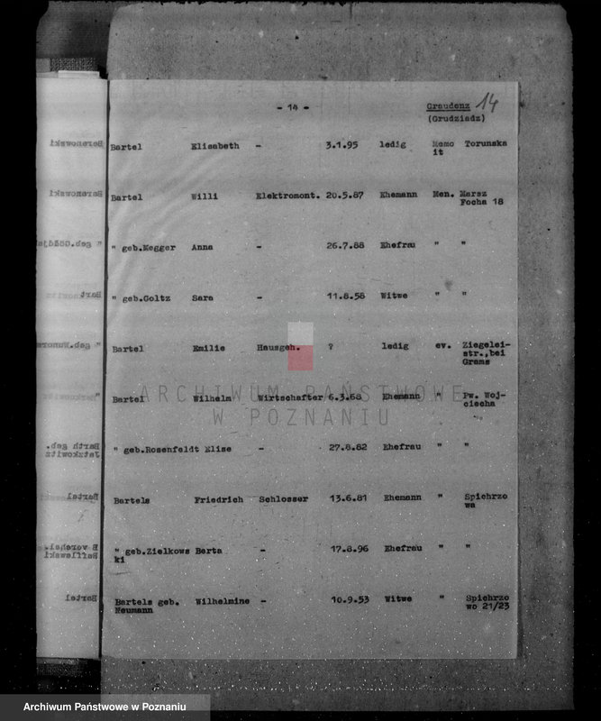 Obraz 18 z jednostki "Das Deutschtum in Polen - spisy Niemców w powiecie grudziądzkim"