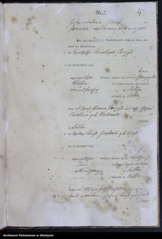 image.from.unit.number "Heiraths-Haupt-Register Nr 1 - 22"