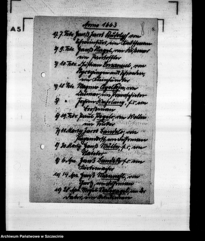 image.from.unit.number "Carl R i t e r s h a u s e n, Stettiner Bürgerbuch, 3. 1661-1695"