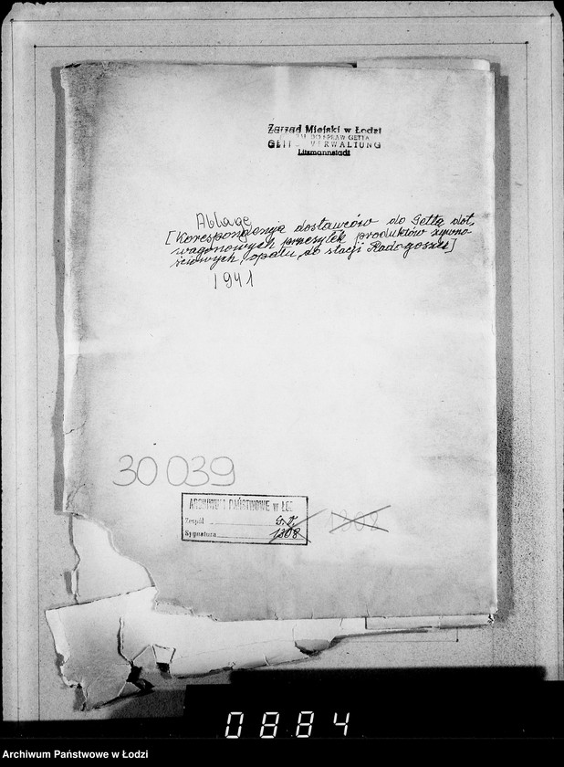 Obraz 4 z jednostki "Ablage [Korespondencja dostawców do Getta dot.wagonowych przesyłek produktów żywnościowych, opału do stacji Radogoszcz]"