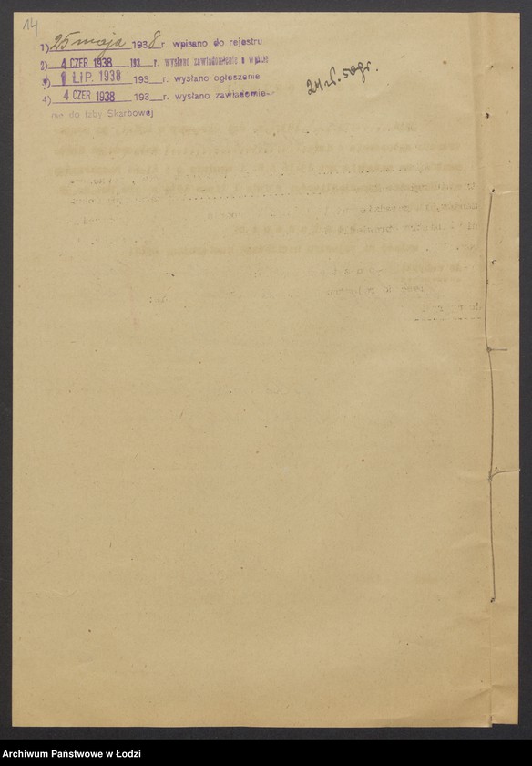 Obraz 16 z jednostki "Izrael Rozenblum, Aron Hoberman- sprzedaż przędzy i wyrobów włokienniczych"