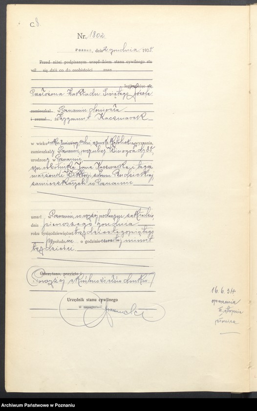 Obraz 10 z jednostki "Księga miejscowa zgonów tom IV [Rejestr główny zgonów]"