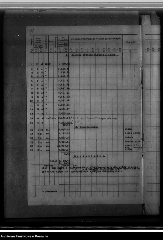 Obraz 14 z jednostki "Program urządzenia gospodarstwa leśnego dla lasu majętności Wronczyn-Pomarzanowice powiat poznański 1936-1946"