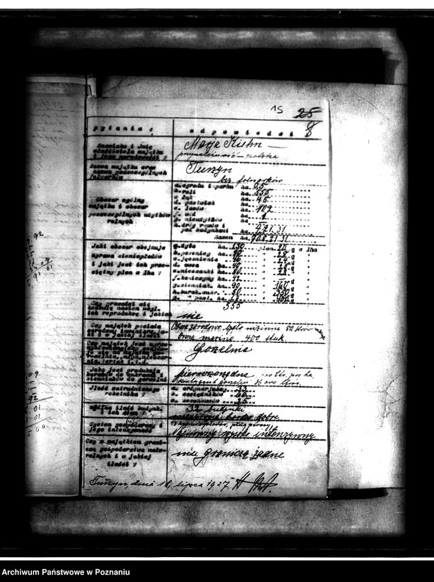 Obraz 19 z jednostki "Majątek Turzyn wyłączenie z art.4 i 5 /ustawy o wykonaniu reformy rolnej/"