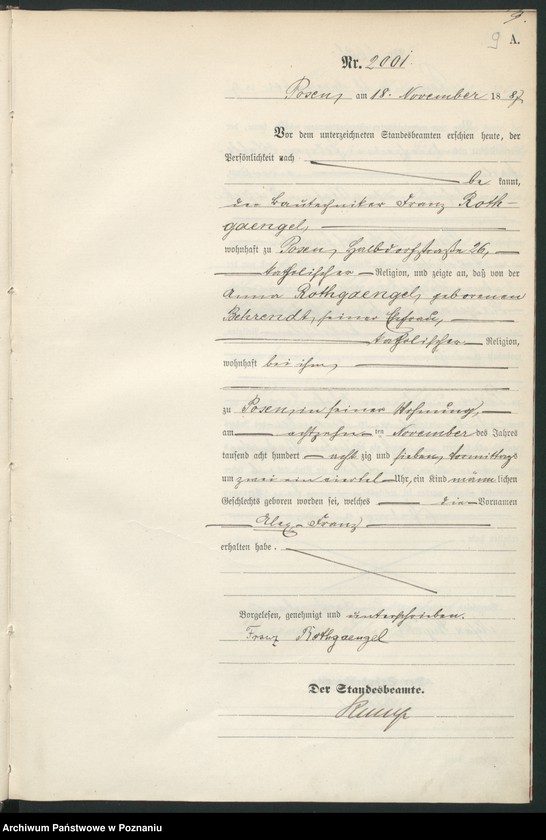 Obraz 12 z jednostki "Księga urodzeń t. V"