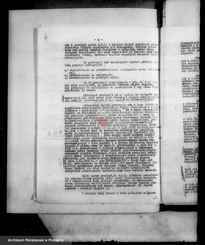 Obraz 8 z jednostki "Akta dodatkowe dotyczące majątku państwowego Grabionna powiatu wyrzyskiego /m.in. sprawy dzierżawy majątku/"