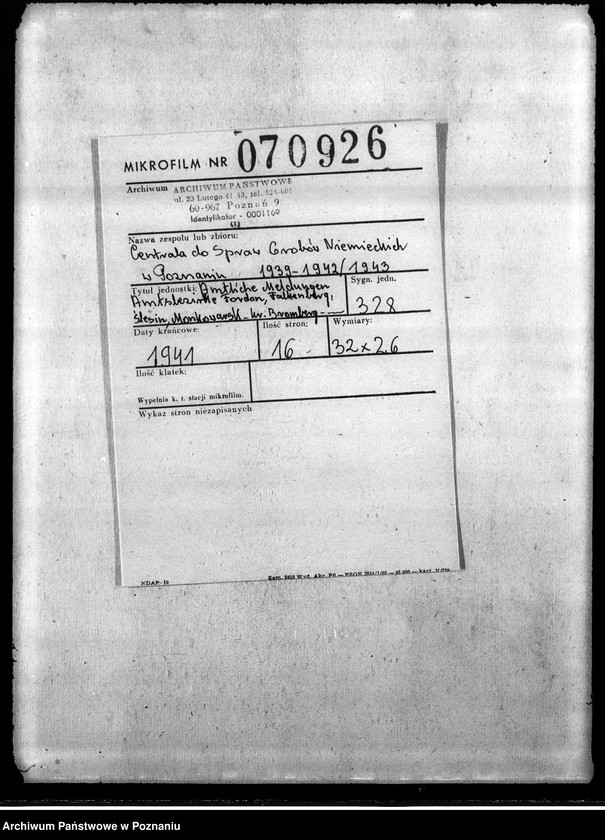 Obraz 2 z jednostki "Amtliche Meldungen. Amtsbezirke Fordon, Falkenberg, Slesin, Monkowarsk - Kreis Bromberg (Bydgoszcz)"