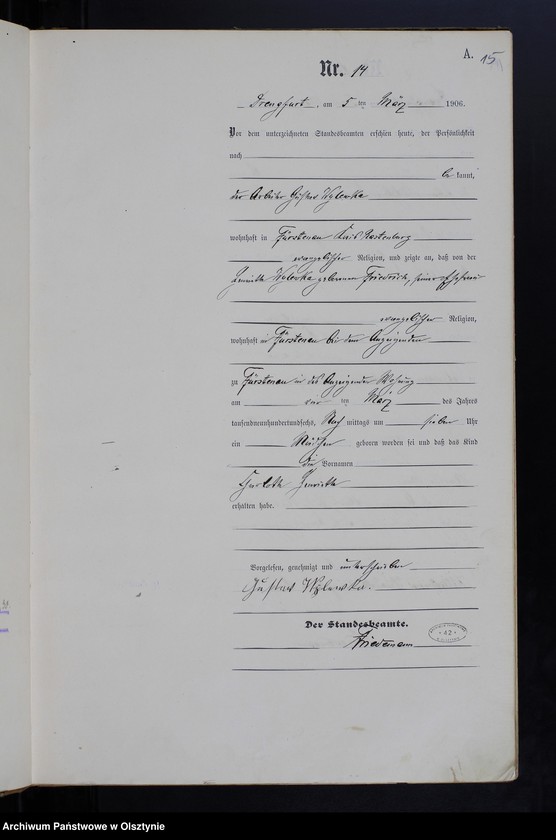 image.from.unit.number "Geburts-Haupt-Register Nr 1 - 107"