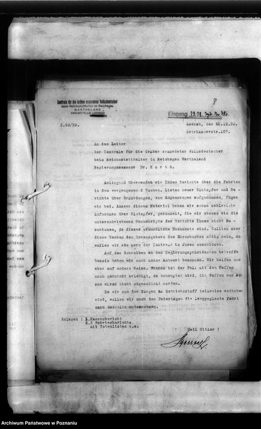 Obraz 12 z jednostki "Fahrtberichte der Zweigstelle Litzmannstadt (Łódź)"