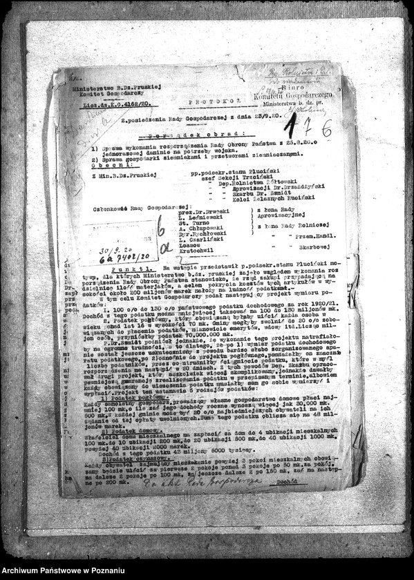 Obraz 11 z jednostki "Sprawy szczegółowo-administracyjne Komitet Gospodarczy protokoły i konferencje"