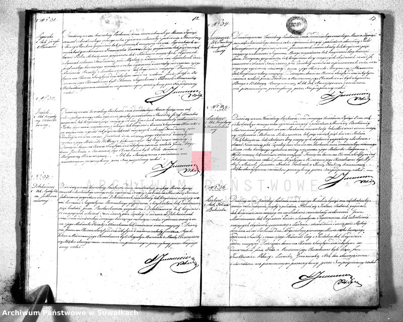 Obraz 9 z jednostki "Księga Duplikat Urodzonych, Zmarłych i Zaślubionych Parafii Liszkowskiej w Powiecie Seyneńskim Gubernii Augustowskiey Rok 1848"