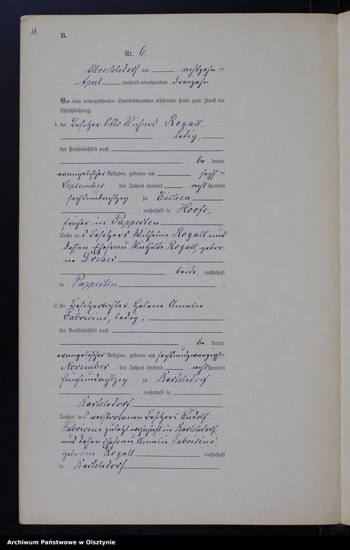 image.from.unit.number "Heiraths-Neben-Register Nr 1 - 18 [ Księga małżeństw - wtóropis ]"