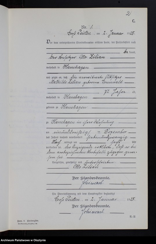 image.from.unit.number "Sterbe-Neben-Register Nr 1 - 22 [ Księga zgonów - wtóropis ]"