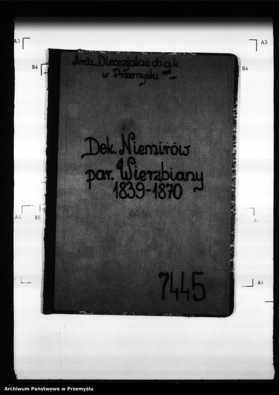 Obraz 4 z jednostki "[Kopie ksiąg metrykalnych parafii Wierzbiany (dekanat Niemirów)]"