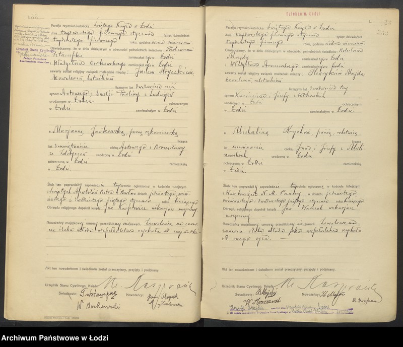 Obraz 14 z jednostki "Akta małżeństw"