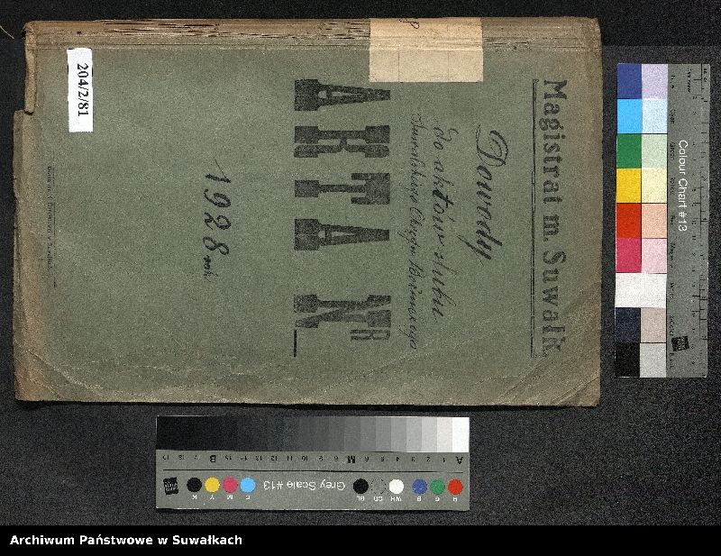 image.from.unit.number "Dowody do aktów ślubu Suwalskiego Okręgu Bożniczego 1928 rok"