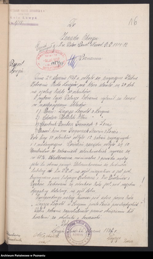 Obraz 20 z jednostki "Łowyń, powiat Międzychód - akta koła."