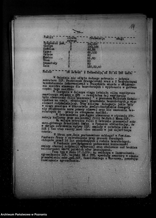 Obraz 18 z jednostki "Sprawozdania okresowe ze stanu bezpieczeństwa za miesiące styczeń, luty, marzec 1937 r. /nr 1-3/"