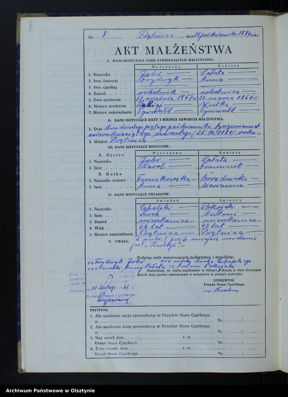 image.from.unit.number "Ksiega małżeństw Nr 1 - 11,1 - 14,1 - 14,1 - 6,1 - 14 i 1 - 6 /przepisana w języju polskim z oryginału niemieckiego w dniach 11.02.-16.02.1961/"