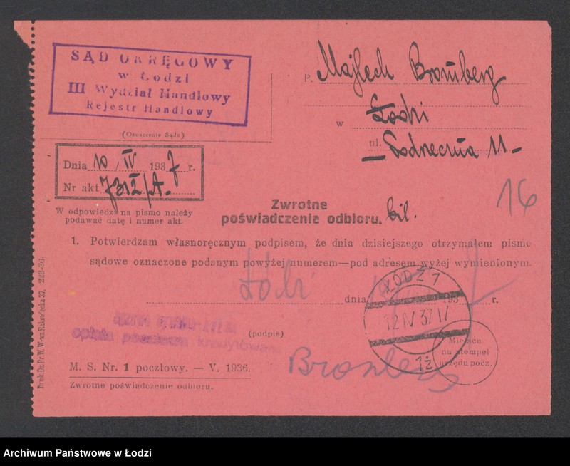 Obraz 18 z jednostki "Majlech Bromberg- drobny handel skórą"