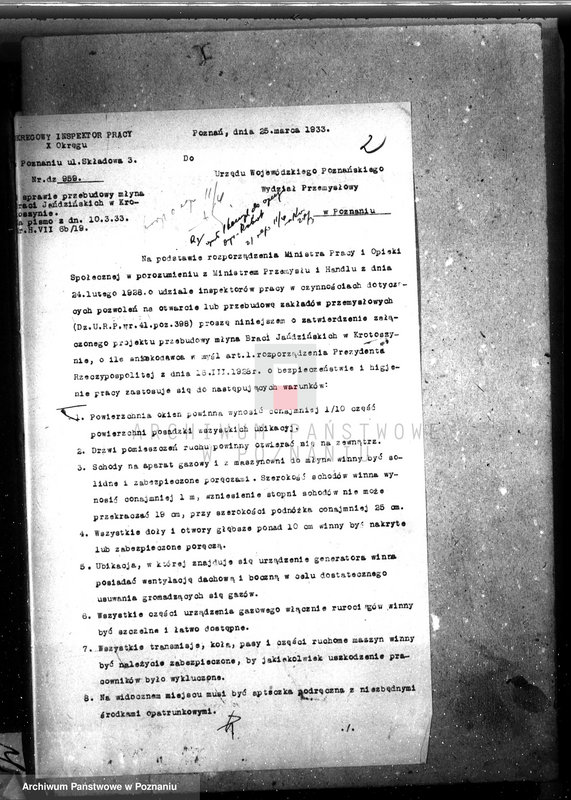 Obraz 7 z jednostki "Zatwierdzenie zakładu przemysłowego /młyna/ I. Jandzińskiego w Krotoszynie"