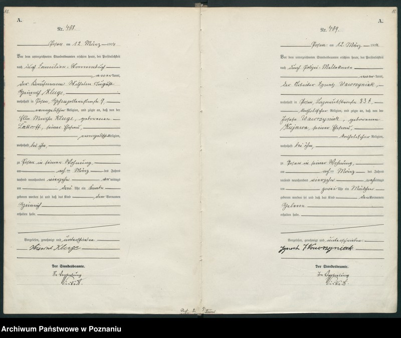 Obraz 8 z jednostki "Księga miejscowa urodzeń tom II [Rejestr główny urodzeń]"