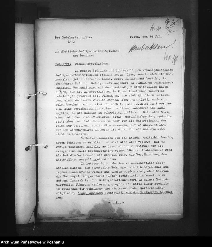 Obraz 9 z jednostki "Erlasse und Bestimmungen"