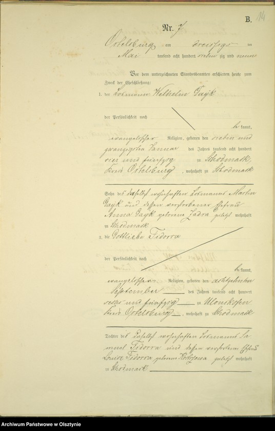 image.from.unit.number "Heiraths-Haupt-Register Nr 1 - 16"