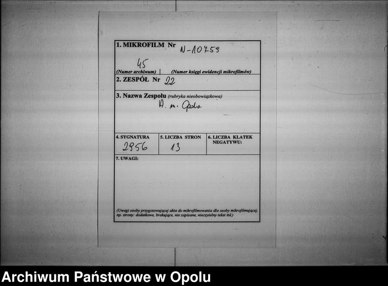 Obraz 2 z jednostki "Acta des Magistrats zu Oppeln betreffend den Verkauf der Mauern von der Abgebrandten Reitbahn, Planirung des Platzes und Instandsetzung der dortigen Stadtmauer Vol. I 1817-1823"