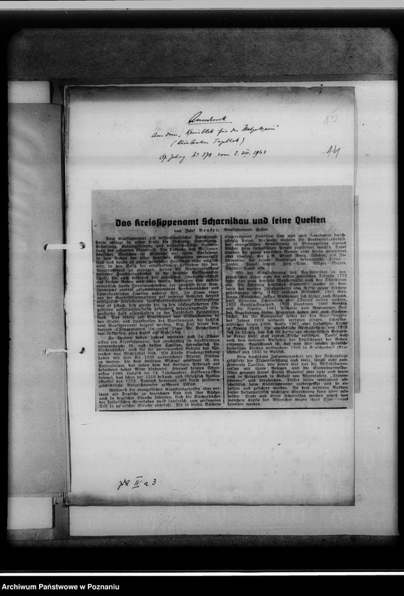 Obraz 19 z jednostki "Allgemeines betreff: Veröffentlichungen über Kreissippenämter"