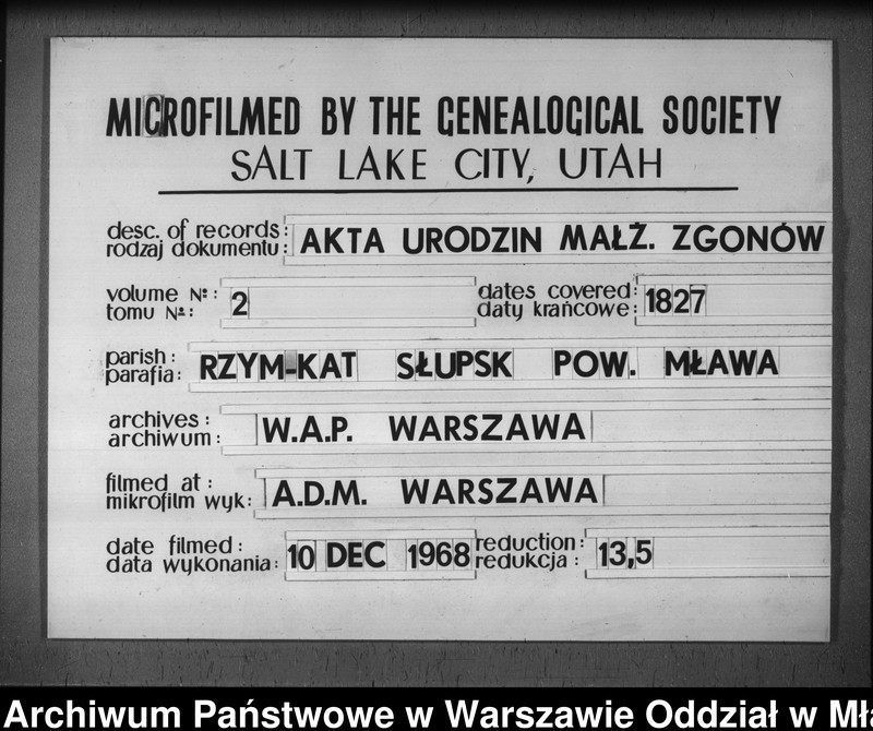 image.from.unit.number "Akta urodzeń, małżeństw i zgonów"