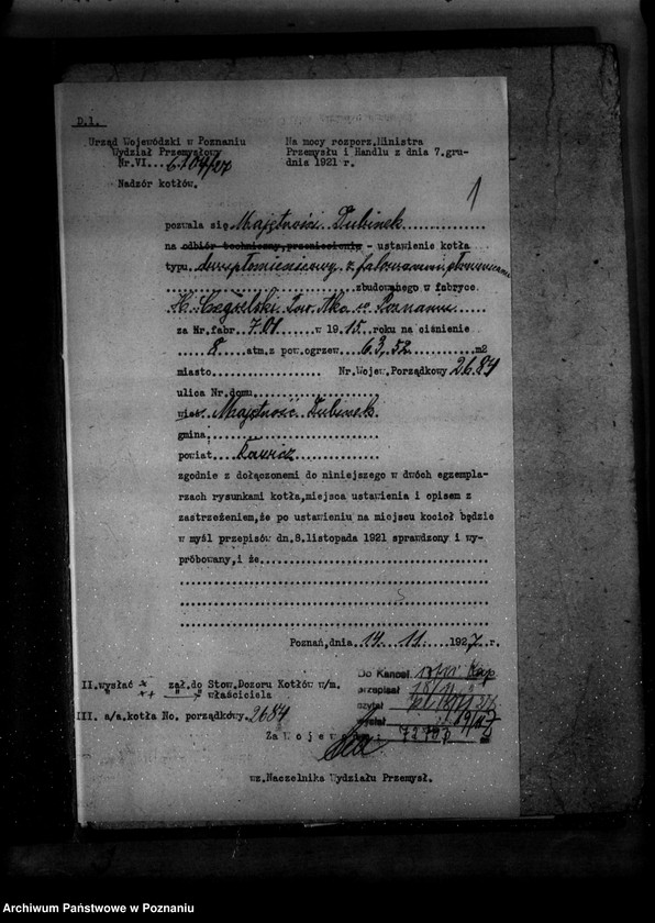 Obraz 5 z jednostki "Gorzelnia rolnicza ks. Olgierda Czartoryskiego nr woj. kotła 2684"