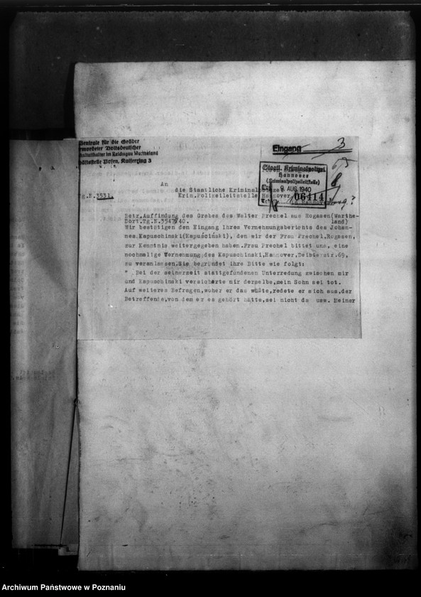 Obraz 7 z jednostki "Todesfall Walter Prechel - Rogasen (powiat Oborniki)"