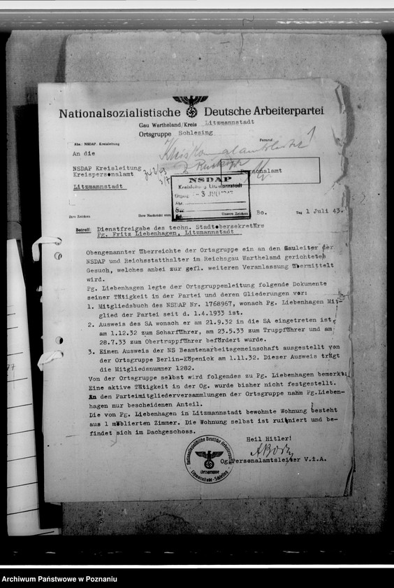 Obraz 6 z jednostki "Leibentragen, Fritz - Stadtobersekretär"