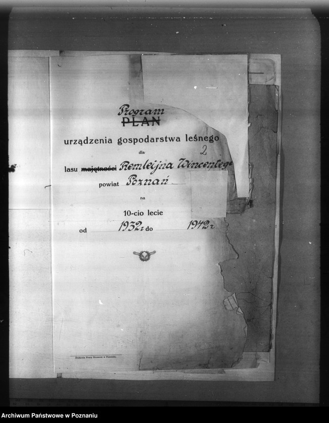 Obraz 6 z jednostki "Program urządzenia gospodarstwa leśnego lasu Remleina Wincentego w Babkach powiat poznański"