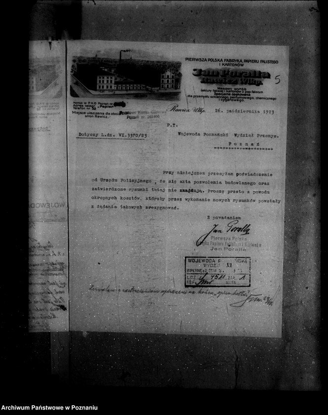 image.from.unit.number "Fabryka Tabaki J. Parałły w Rawiczu nr woj. kotła 169"