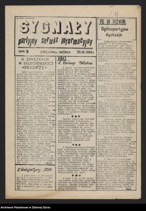 image.from.unit.number "Sygnały. Partyjny Serwis Informacyjny; numery: 2-6, 9, 11, 13, 19, 21, 23-24, 30, 34-35, 40 z 1982 roku, 107, 109-110 z 1983 roku"