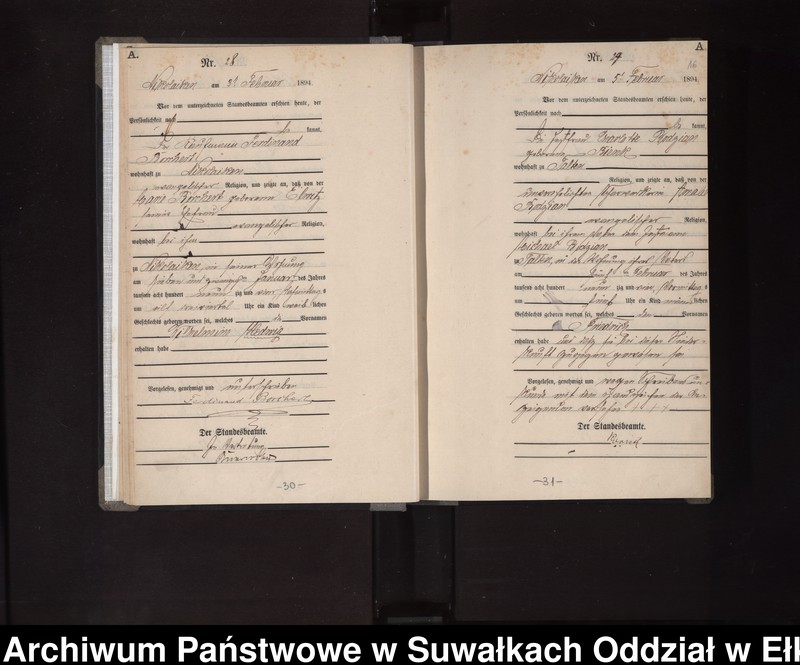 image.from.unit.number "Geburts-Haupt-Register des Königlichen Preussischen Standes-Amtes Nikolaiken Kreis Sensburg"