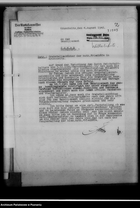 Obraz 16 z jednostki "[Korespondencja w sprawie wypożyczenia ksiąg kościelnych]"