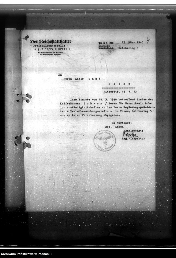 Obraz 8 z jednostki "Regelung der Speisepreise in Gaststätten und Beherbergungsbetrieben"