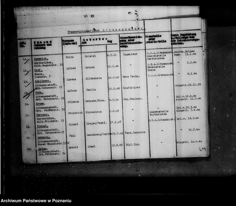 Obraz 9 z jednostki "Kriegsverdienst - Auszeichnungen- Vorschläge der Wasserwirtschaftsverwaltung"