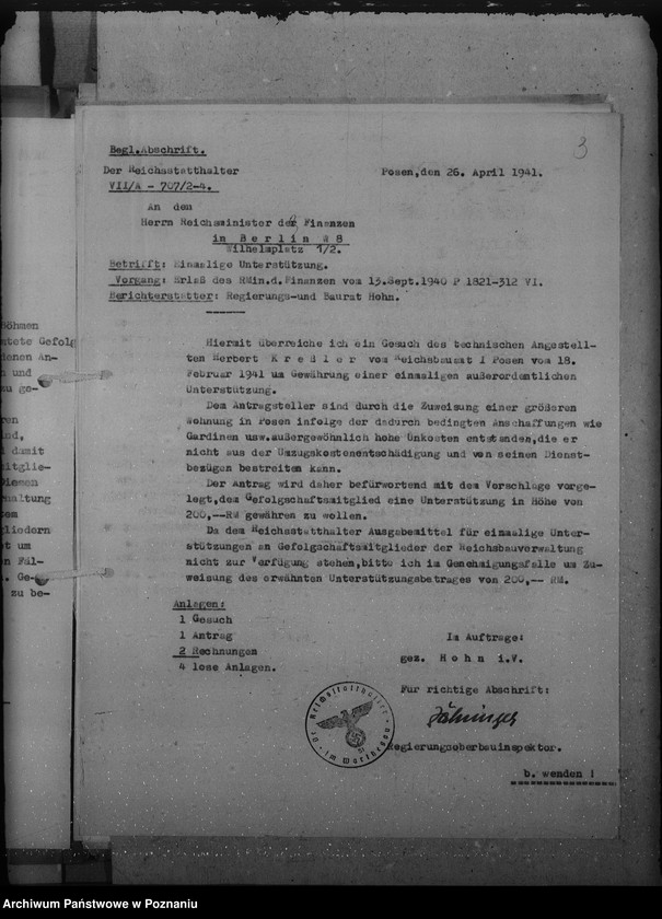 Obraz 8 z jednostki "Notstandsbeihilfen. Unterstützungen"