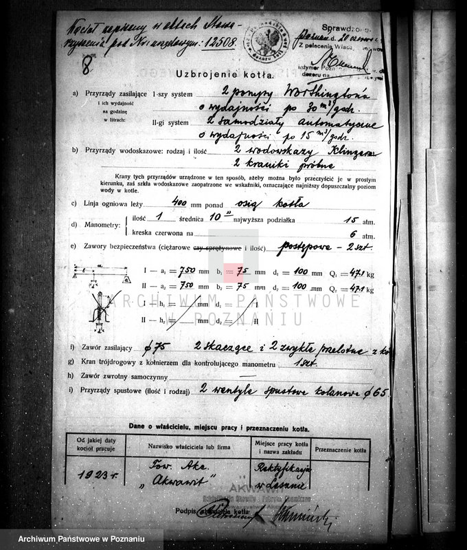 Obraz 11 z jednostki "Firma "Akwawit" w Lesznie nr woj. kotła 142"